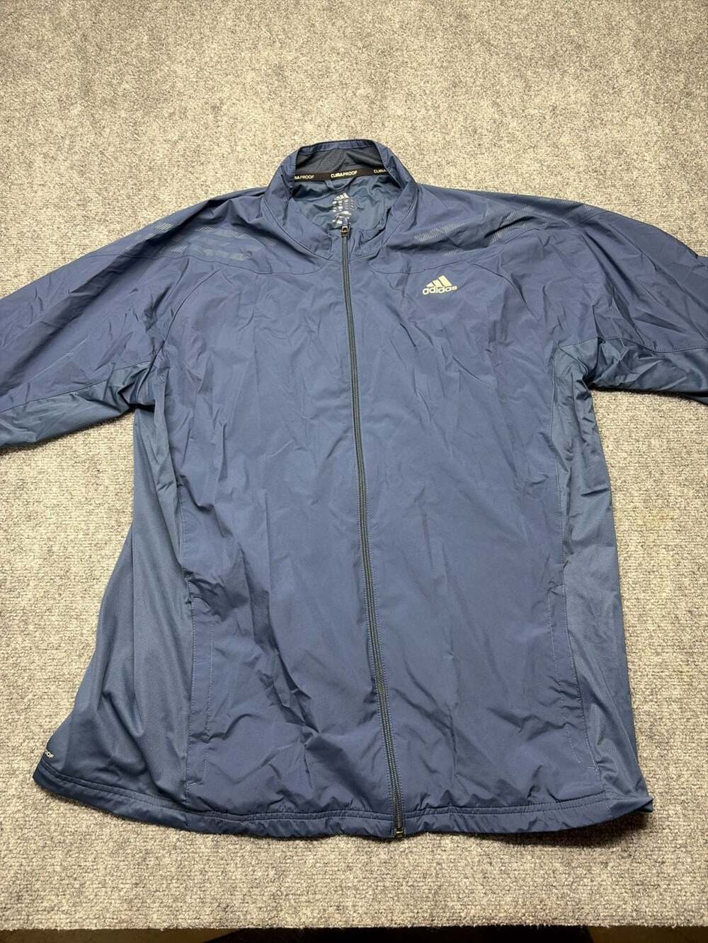 Adidas Supernova Climaproof Windstopper Full Zip Jacket Blue Size 2XL-golf-hike